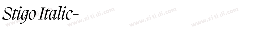 Stigo Italic字体转换